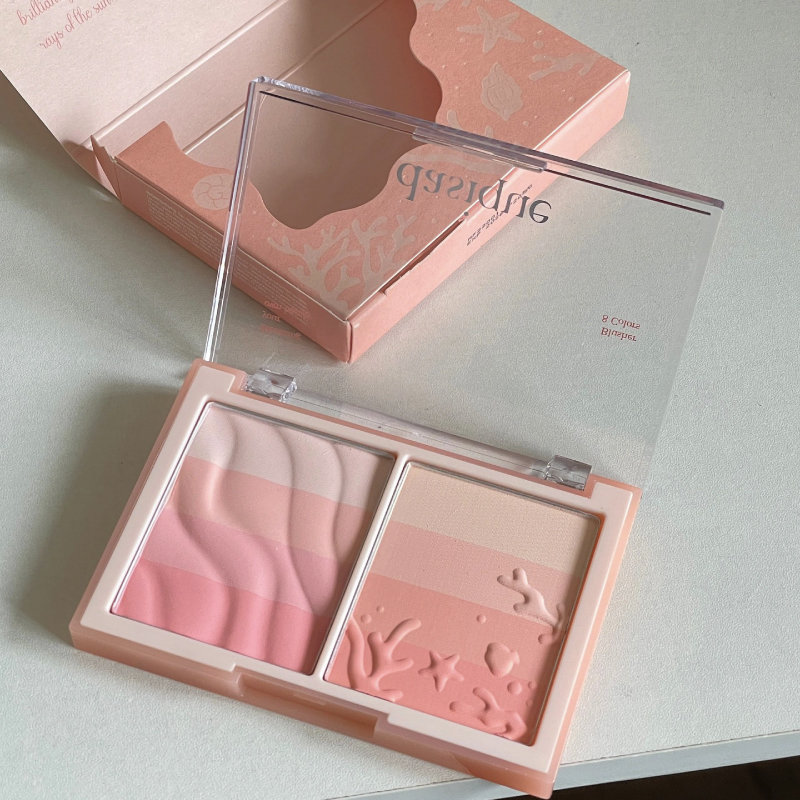 韩国dasique腮红眼影珊瑚系列summer coral夏日渐变8色多功能盘女 - 图1