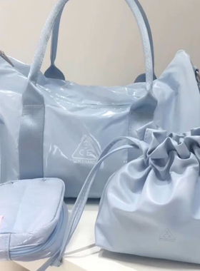 3ce奶蓝色新周边心房化妆包新品