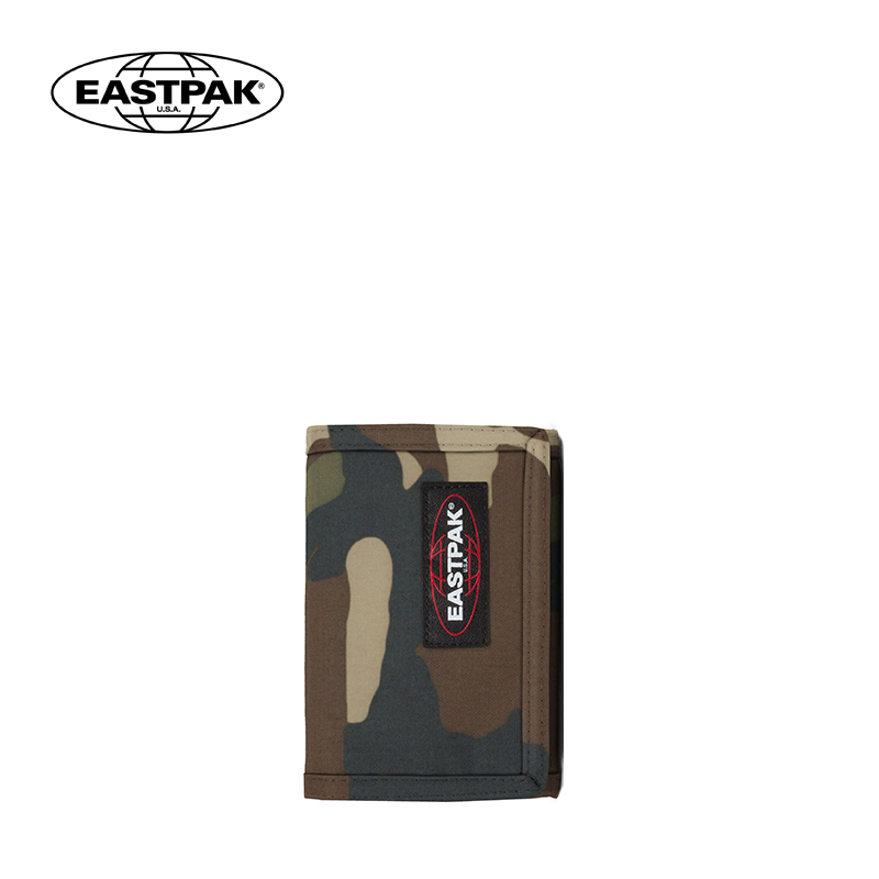 EASTPAK迷彩摺疊錢包歐美休閒薄款錢包男豎款學生帆布錢包夾潮