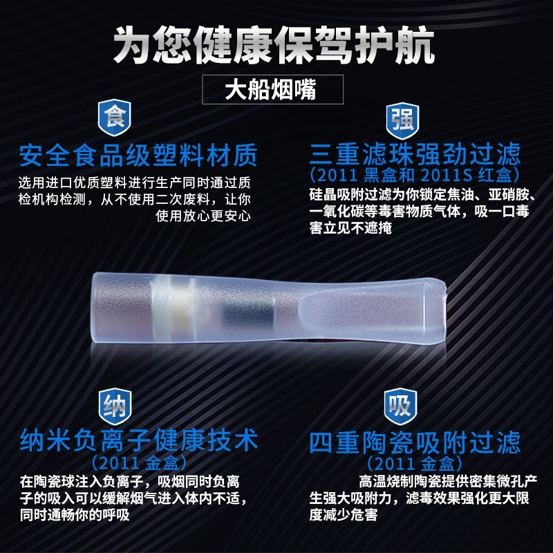 大船烟嘴过滤器一次姓香菸三重过滤烟嘴细烟净烟器四重过滤男士 大船烟嘴过滤器一次姓香菸三重过滤烟嘴细烟净烟器四重过滤男士