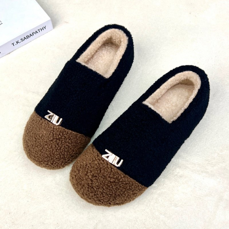 冬季百搭一脚蹬棉鞋女加绒保暖平底休闲百搭豆豆鞋时尚妈妈鞋,淘宝优惠券,粉丝福利购,淘宝优惠卷