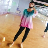 Китайская классическая танцевальная практика одежды Топы Топы градиент цвет женский балет этнический квадратный танцевальный плать