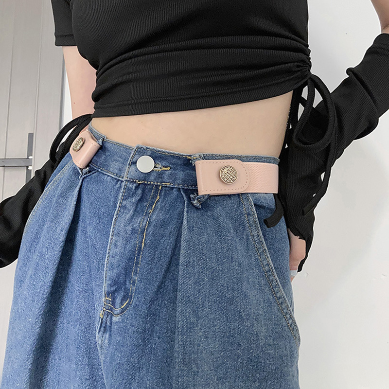 懒人腰带女无痕隐形松紧装饰牛仔裤收腰神器潮流可调节学生男皮带 - 图0