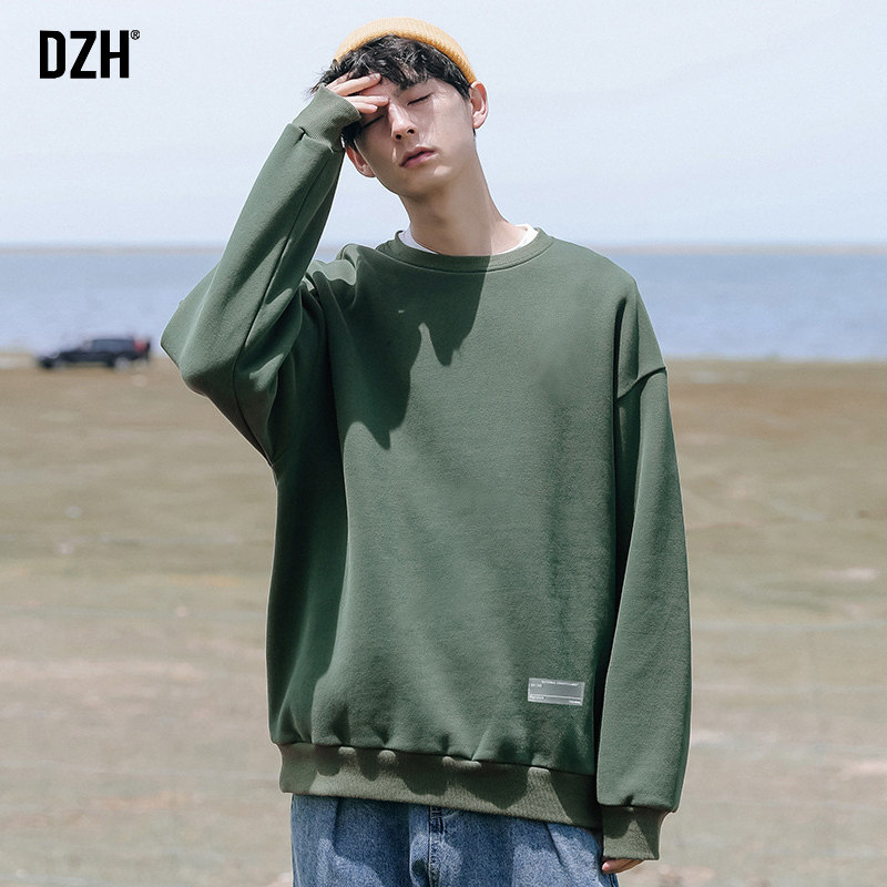 dzh男士秋装潮牌圆领日系情侣卫衣 dzh卫衣