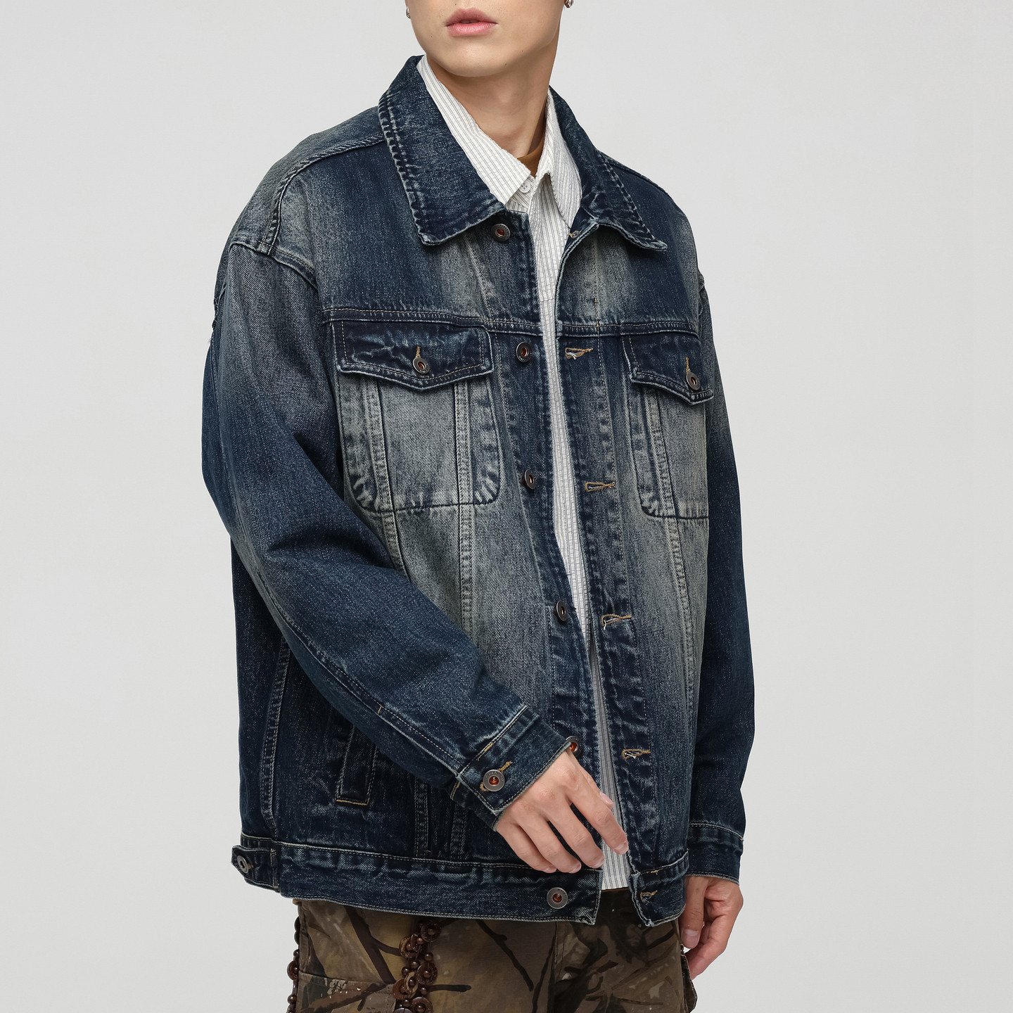 男士水洗做旧牛仔外套男2025新款秋季美式复古工装夹克外搭开衫潮,淘宝优惠券,粉丝福利购,淘宝优惠卷
