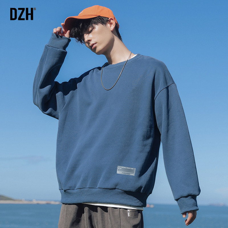 dzh男士秋装潮牌圆领日系情侣卫衣 dzh卫衣