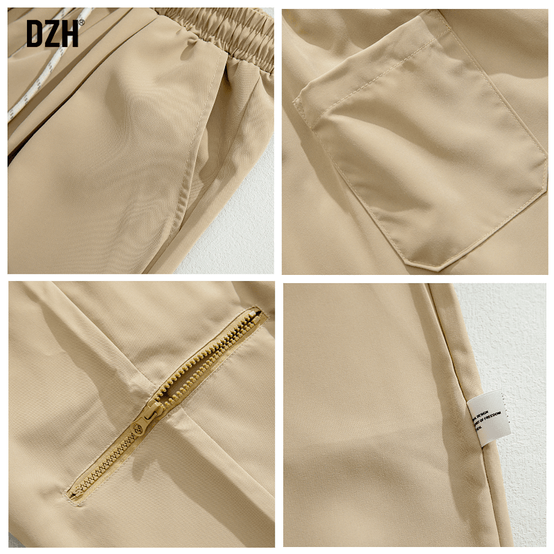 男士日系工装裤藏青色夏季阔腿裤 dzh休闲裤