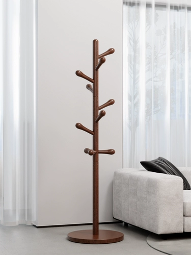 Современная вешалка из натурального дерева для домашнего использования, куртка, трубка