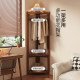 Light luxury solid wood corner coat rack floor-standing coat rack