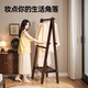 Solid wood large capacity coat rack for home use floor-standing coat rack