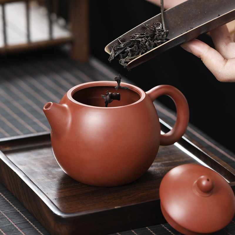 宜兴紫砂茶壶原矿大红袍龙蛋壶纯C手工泡茶壶中式送礼高档礼盒单,淘宝优惠券,粉丝福利购,淘宝优惠卷