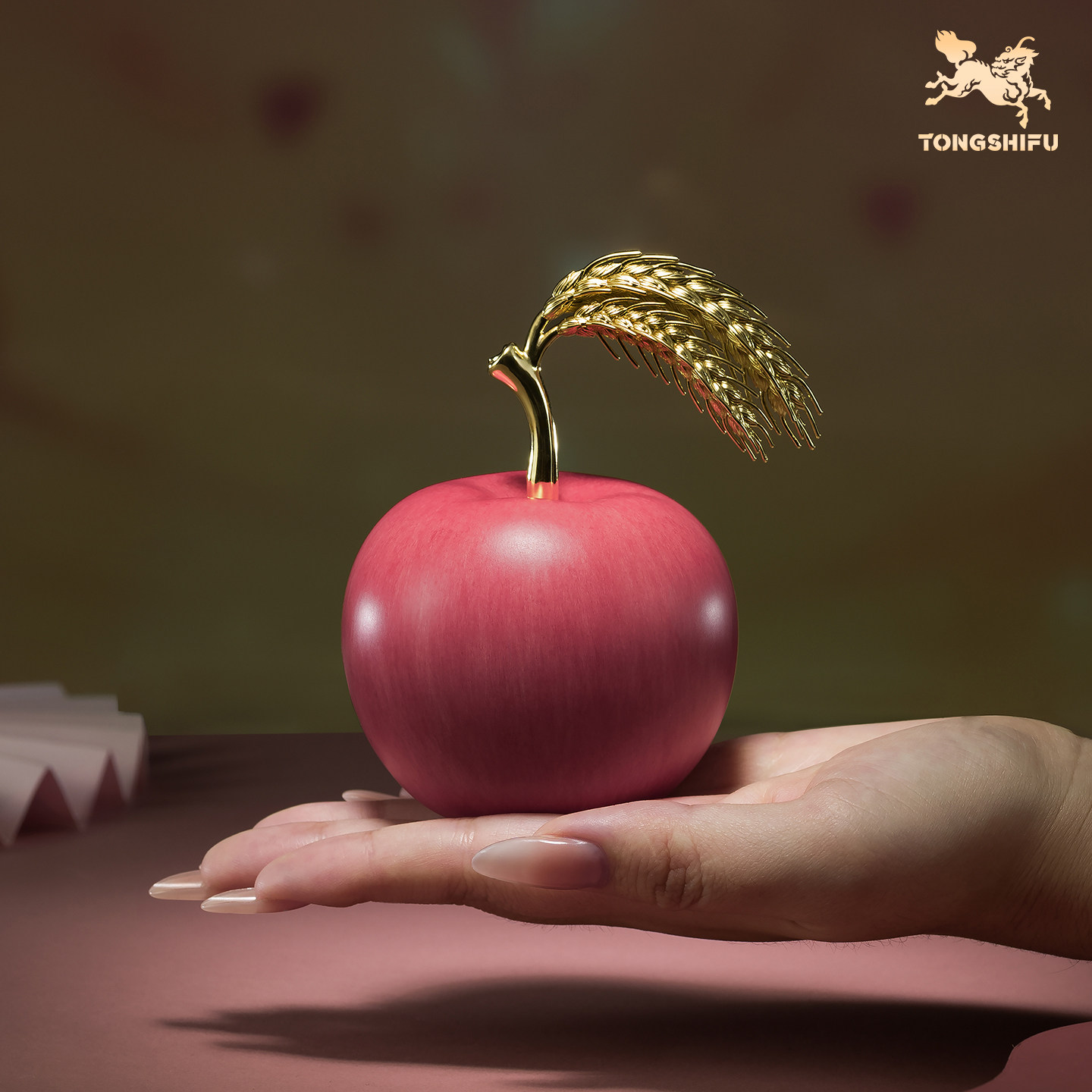 铜师傅《岁岁平安》苹果麦穗铜摆件 平安果家居装饰品 圣诞礼物,淘宝优惠券,粉丝福利购,淘宝优惠卷