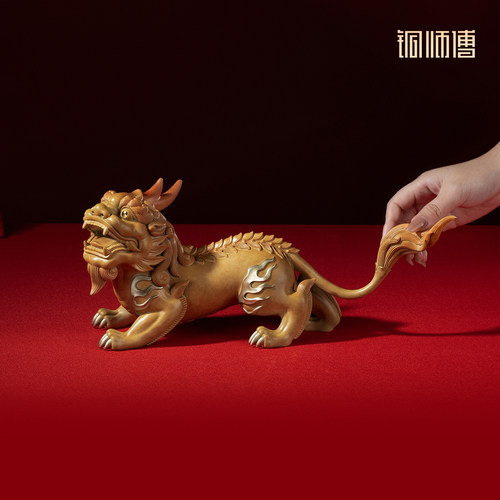 铜师傅《鸿运当头》客厅桌面铜貔貅摆件 家居装饰工艺品 - 图3