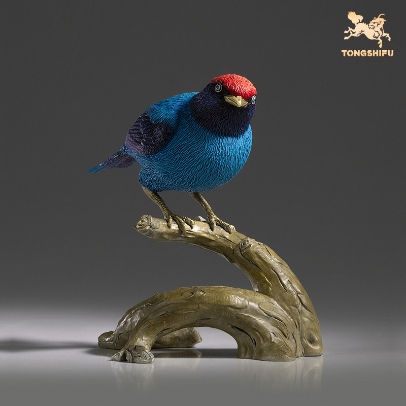 铜师傅  铜摆件《铜师傅百鸟集》之燕尾娇鹟 家居饰品 桌面摆件,淘宝优惠券,粉丝福利购,淘宝优惠卷