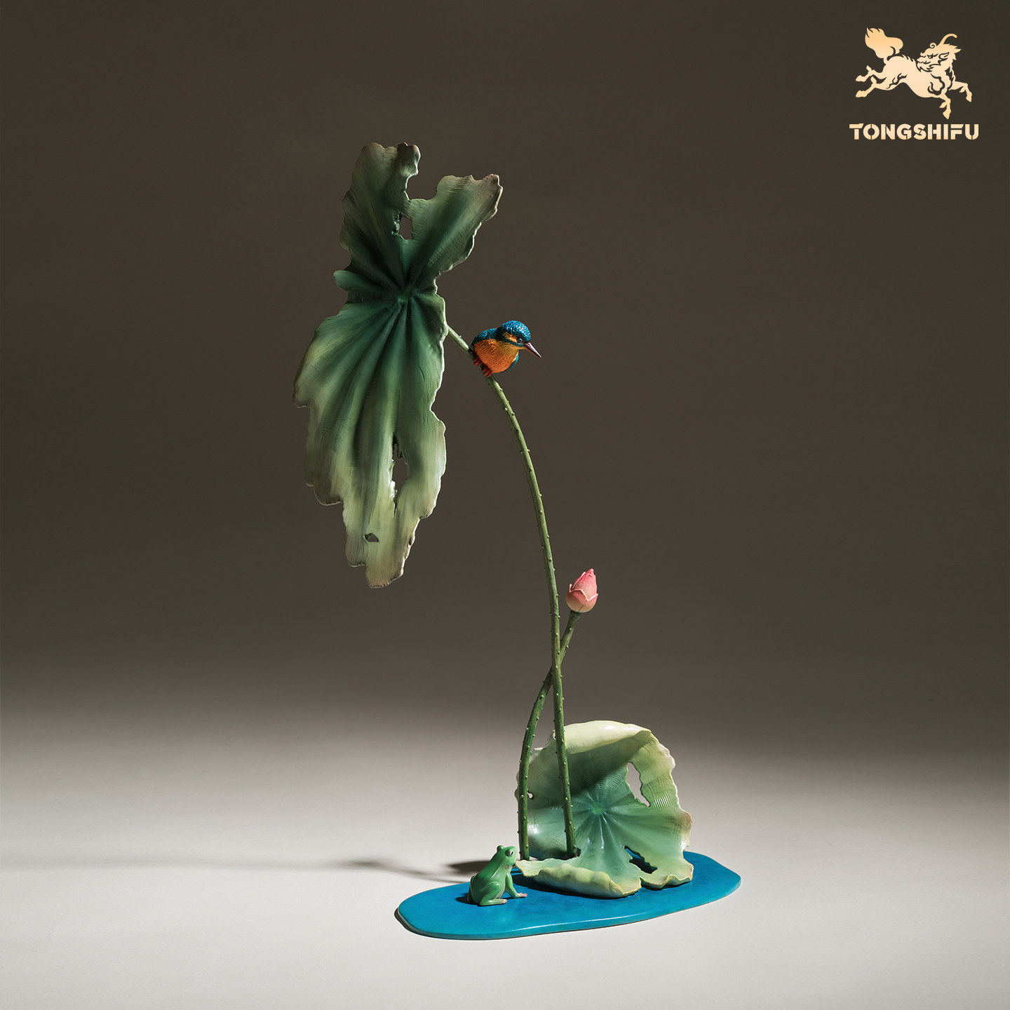 铜师傅《夏韵》客厅桌面荷花翠鸟铜摆件 家居装饰禅意工艺品礼物,淘宝优惠券,粉丝福利购,淘宝优惠卷