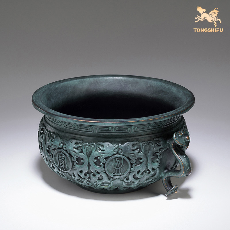 铜师傅《聚宝盆（中号）》客厅桌面铜摆件 家居装饰品 开业礼物,淘宝优惠券,粉丝福利购,淘宝优惠卷