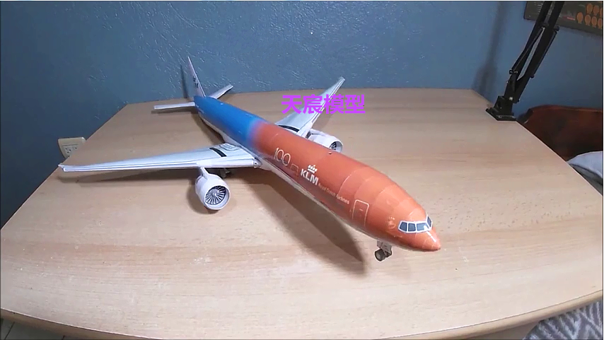 1:120 DIY手工拼装立体纸模型波音777荷兰航空橙色骄傲客飞机折纸,淘宝优惠券,粉丝福利购,淘宝优惠卷