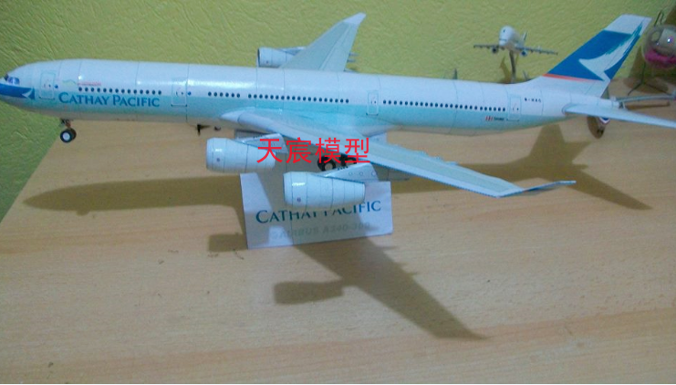 送胶水纸模型空中客车A340飞机DIY手工大溪地维珍汉莎国泰中华3D,淘宝优惠券,粉丝福利购,淘宝优惠卷