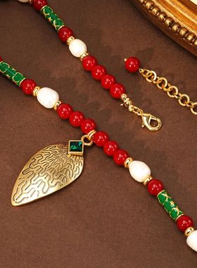 中古气质宫廷风项链时尚百搭小众设计锁骨链文艺复古轻奢女个性