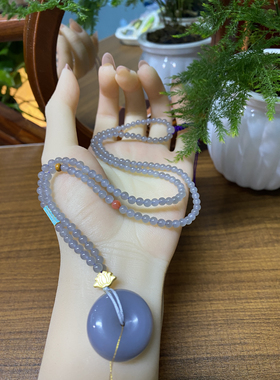 新疆直发和田玉烟紫大号平安扣吊坠面包圈挂件天然玉石带证书