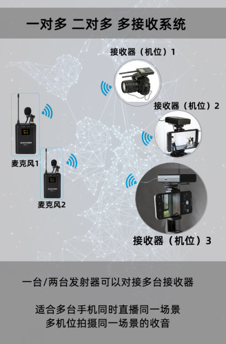 麦拉达WM8L无线领夹麦克风小蜜蜂单反摄录像专业采访话筒手机直播-图1