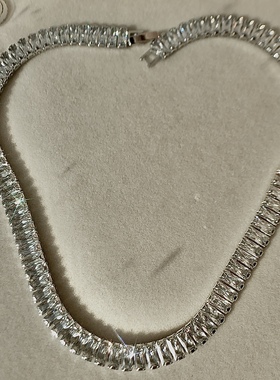 长度可定制 冰清项链闪耀锆石简约经典款女士锁骨链礼服配饰品