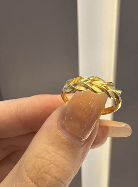 金色戒指女24K黄金戒指仿真金饰品越南沙金18K戒指不掉结婚送妈妈