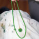 High-end Jasper Millet Bead Necklace Women's Long Sweater Chain Buddha Amulet Hotan Jade Jade Gold Pendant Hanging Chain Rope