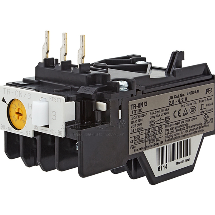 热继电器TR-ON-3 5-1N N2P N3P E02 E2 热过载保护器E3 E5P现货 - 图1