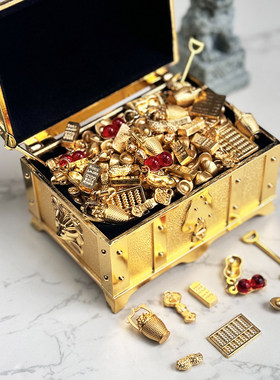 锌合金迷你招财宝箱摆件