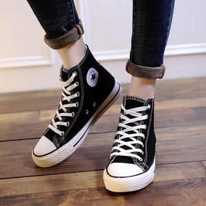 韩版原宿风ulzzang高帮帆布鞋