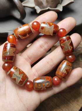 五眼闪电天珠玛瑙玉髓民族风