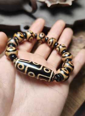 男女款牙黄西藏天珠老玛瑙