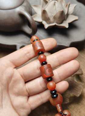 天然西藏男女款风化包浆手串原石