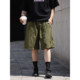 NOEARS Japanese retro army green outdoor quick-drying shorts loose big pocket straight five-quarter pants summer thin