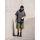 NOEARS Japanese retro army green outdoor quick-drying shorts loose big pocket straight five-quarter pants summer thin