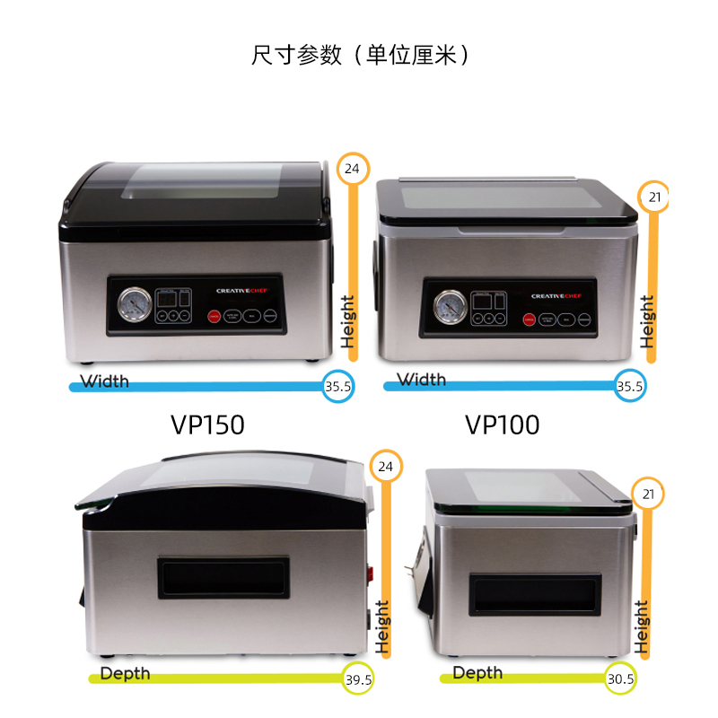 Creativechef真空机家用腔式全自动商用抽真空包装不挑袋子封口机 - 图2