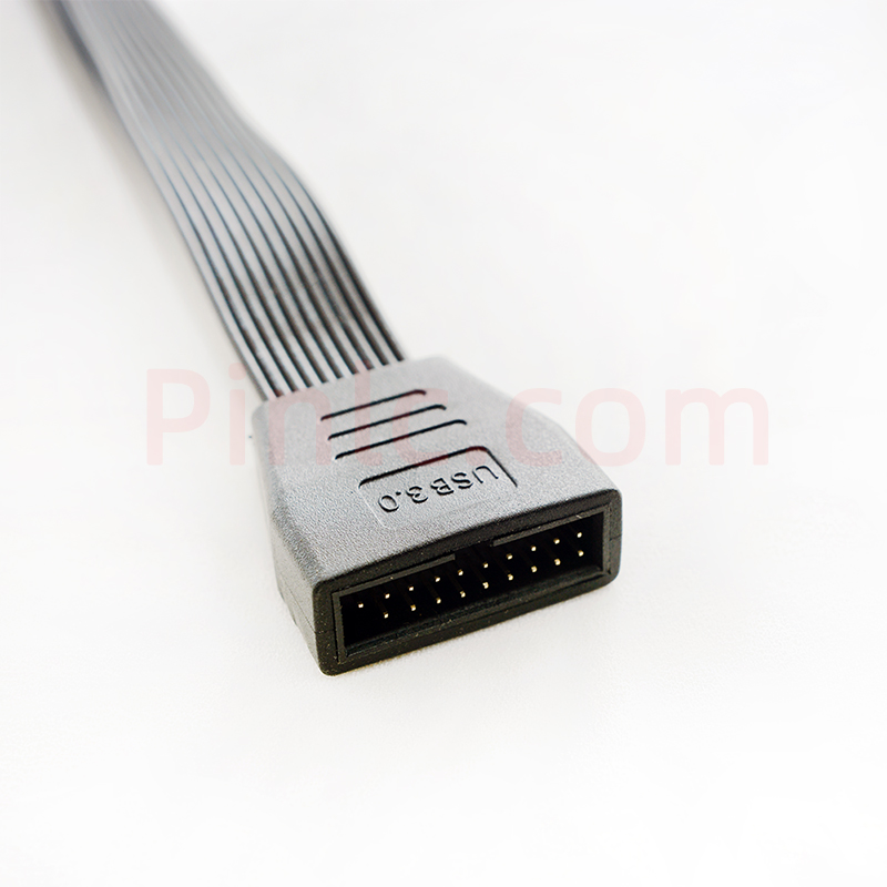 电脑主机USB3.0数据线延长线主板19针接口转接加长阻燃软线15cm - 图0