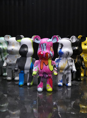 暴力熊大摆件网红奶茶店客厅装饰