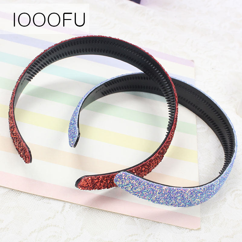 闪片细带齿防滑blingbling闪发箍 旺千福发饰
