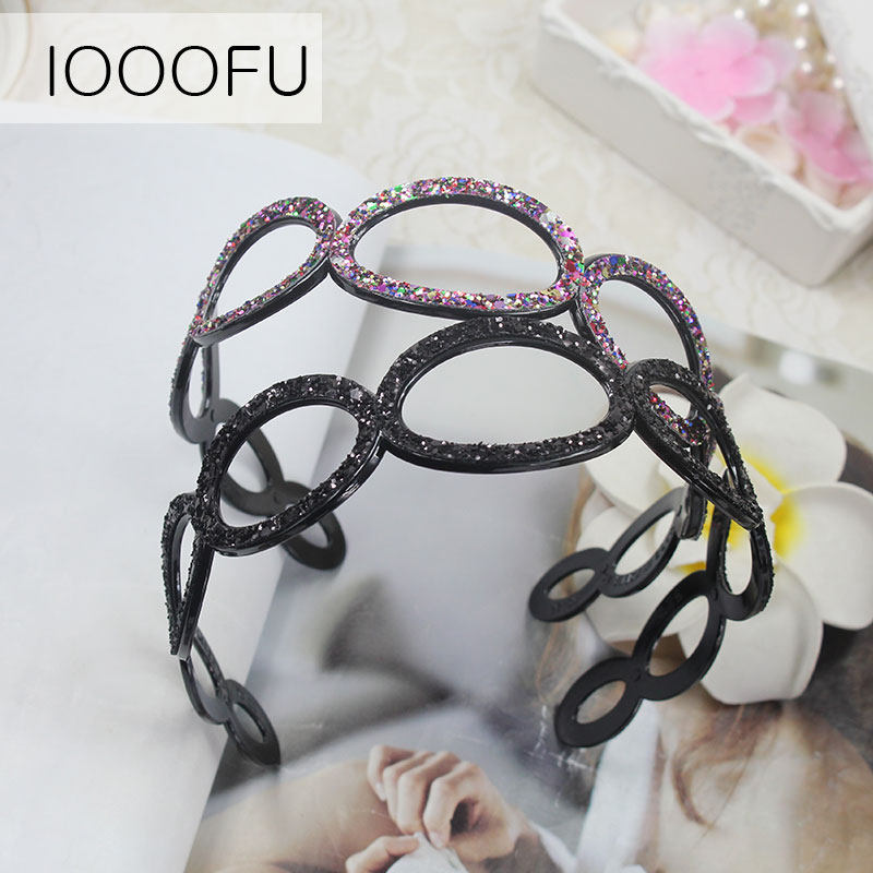 防滑带齿压发韩国弧形镂空碎发箍 旺千福发饰