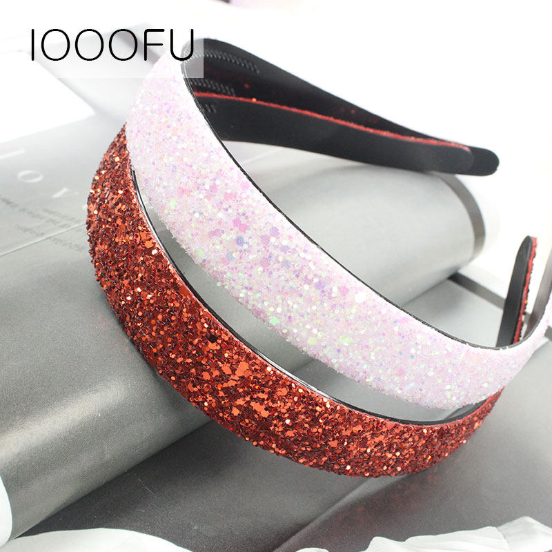 闪片细带齿防滑blingbling闪发箍 旺千福发饰