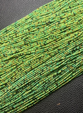 伊朗松2mm桶珠算盘珠飞碟珠散珠DIY浅绿色果绿色