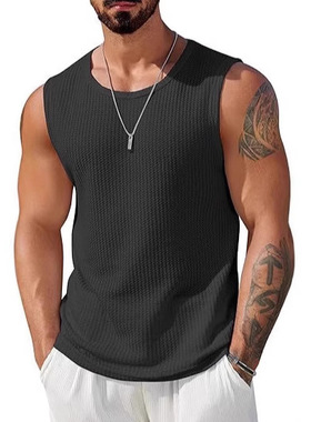 Men's crew neck casual knitted sleeveless vest男休闲无袖背心