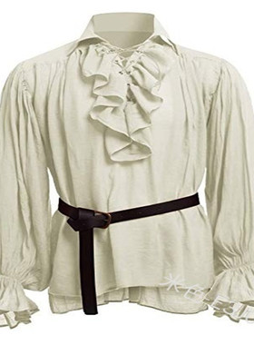 Vintage men's shirt with a turn-down collar 复古男装衬衣翻领