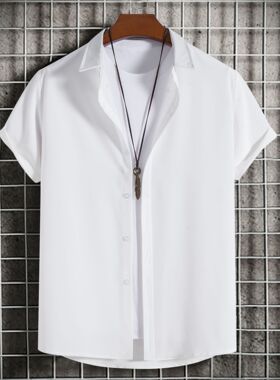 Men's Casual Shirt Short Sleeve Shirt Men's Wear休闲短袖男装