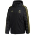 Áo khoác Adidas nam 2019 mùa đông mới Real Madrid áo khoác trùm đầu áo khoác ấm DX7823 - Quần áo độn bông thể thao