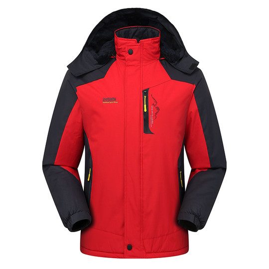 Men's jacket plus velvet thickened