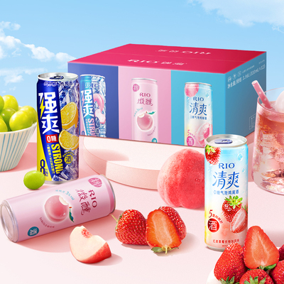 闪购RIO锐澳预调鸡尾酒微醺清爽强爽全家福礼盒330ml*12罐鸡尾酒