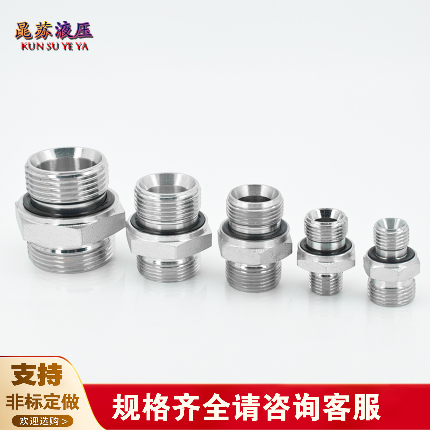 1CM-WD永华标准公制H型24°内锥卡套ED密封高压油管过渡液压接头,淘宝优惠券,粉丝福利购,淘宝优惠卷